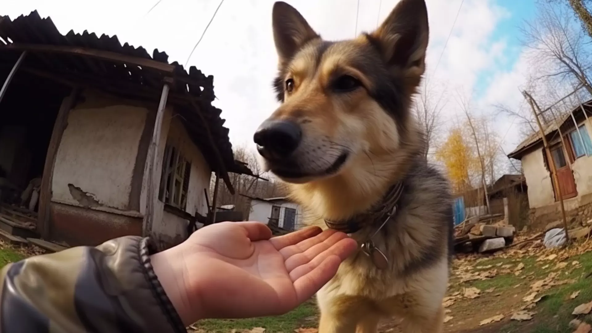 В Омске коммунальщики замуровали собаку с чипом во время прокладки трубы